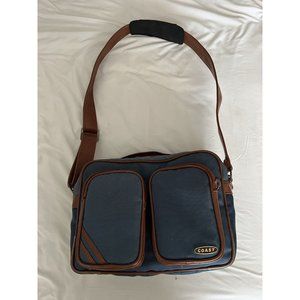 Vintage 3 Compartment COAST S-3 Tan/Blue Shock Absorber Camera Bag